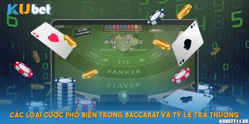 Các loại cược phổ biến trong Baccarat và tỷ lệ trả thưởng