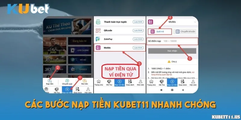 Cung cấp nhiều phương thức nạp tiền quen thuộc với người dùng