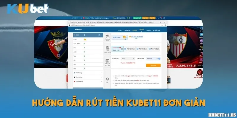 Giao dịch rút tiền Kubet11 cần kiểm tra kỹ thông tin trước khi giao dịch